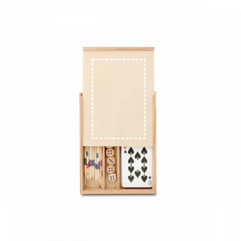 Dárková krabička PLAYTIME. Sada her 4 v 1 10 Lid, 100 x 150 Gravírování laserem, 1 barva