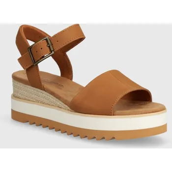 Dámská obuv Nubukové sandály Toms Diana 10019757 hnědá 88X, EUR 39