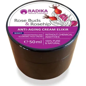 Pleťový krém RADIKA Noční krém anti aging s růží a šípkem 50 ml