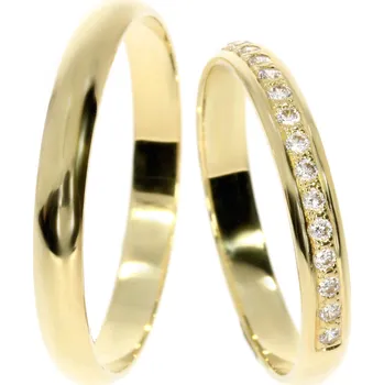 Prsten Zlatnictví Helios Zlaté snubní prsteny L-93 Kameny: Se Zirkony