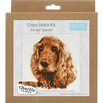 Vyšívací vzor Sada na vyšívání GCS109 Kokršpaněl (Counted cross stitch kit : Cocker Spaniel)