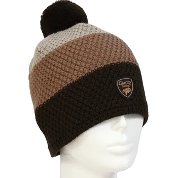 Čepice Giants Fishing Zimní Čepice Pánská Tříbarevná s Bambulkou