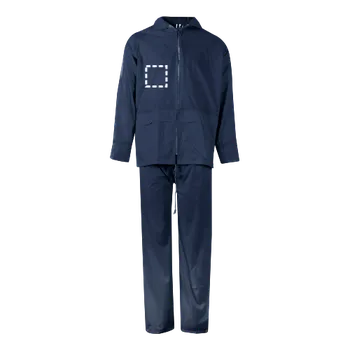 Pláštěnka VL SEDNA. Oblek do deště (225 g/m²), dvoudílný z polyesteru (100 %) s PVC zátěrem 50 Levá strana, 300 x 300 Sítotisk (textil), 1 barva