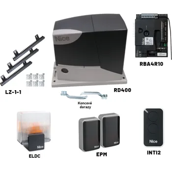 Pohon brány Sada pohonu pro posuvnou bránu do 400kg/8m NICE Road RD400 (F)