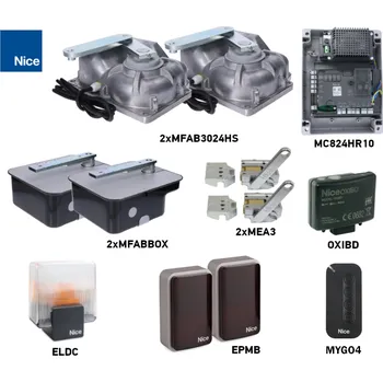 Pohon brány Sada pohonu NICE M-Fab MFAB3024HS pro dvoukřídlou bránu - jedno křídlo 3m/300kg