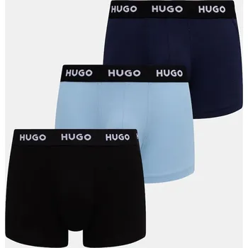 Boxerky HUGO TRUNK TRIPLET PACK 3-pack 50532611 námořnická modř 59B, vel. S