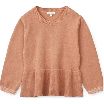 Dívčí svetr Dětský bavlněný svetr Liewood LW17941 oranžová 24X, vel. 80