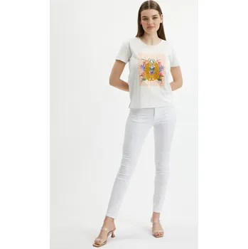 Orsay Krémové dámské tričko - Dámské Orsay šedá | krémová 2257980