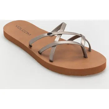 Dámské žabky Volcom New School II (old gold) 36, hnědá