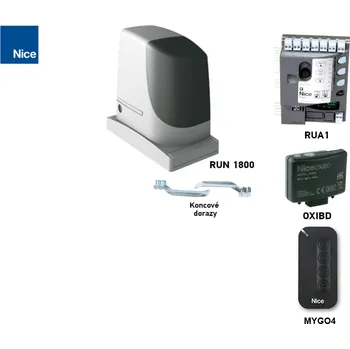 Pohon brány Sada pohonu pro posuvnou bránu do 1800 kg/15 m NICE Run RUN1800 (B)
