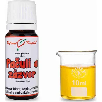 Doplněk stravy Bylinné kapky s.r.o. Pačuli (Pachuli) - Zázvor 100 % přírodní silice - esenciální (éterický) olej 10 ml