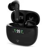 NEDIS Plně bezdrátová sluchátka | ANC (Active Noise Cancelling) | Bluetooth® | Maximální doba přehrávání na baterie: 30 hod | Ovládání dotykem | Nabíjecí pouzdro | Pouzdro na bezdrátové nabíjení | Vestavěný mikrofon | Podpora hlasového ovládání | Černá