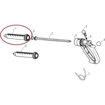 Náhradní díly k poloautomatu Multi-matic, 50 ml, O-kroužek 50 ml, Válec s koncovkou LL