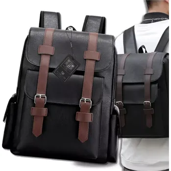 Městský batoh Kožený pánský batoh Lampart BB26 (Stylový a praktický pánský batoh z kvalitní EKO kůže 39 x 33 x 12 cm)