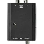 NEDIS Digitální Audio Převodník | 2cestný | Vstupní konektor: 1x S / PDIF (RCA) Zásuvka / 1x TosLink Zásuvka | Výstupní konektor: 2x RCA Zásuvka | ARC | Manuální | Černá