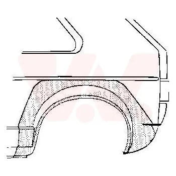 Blatník karosérie Boční stěna VAN WEZEL 5810.45