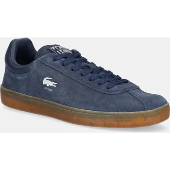Pánské tenisky Semišové sneakers boty Lacoste BASESHOT 49SMA0133 námořnická modř 59X, EUR 43