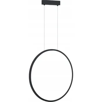 LED závěsné stropní svítidlo SATURNO, černý kruh, lustr do kuchyně a koupelny