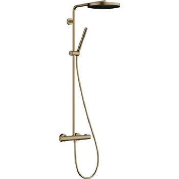 Sprchový set Hansgrohe Sprchový set s termostatem, průměr 26 cm, 1 proud, EcoSmart, kartáčovaný bronz - 24223140