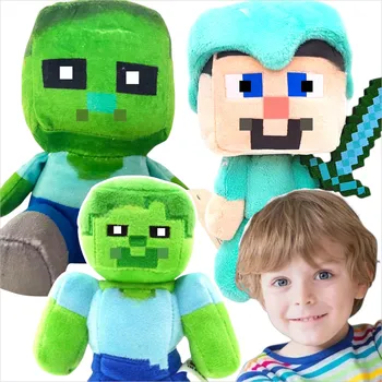 plyšák MINECRAFT PLYŠOVÁ HRAČKA SET 3v1 ZOMBIE STEVE BABY ZOMBIE TŘI PLYŠÁCI ZE HRY