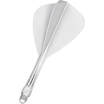 Šipka Mission Force 90 Vortex bílé integrované Kite letky a střední násadky na šipky