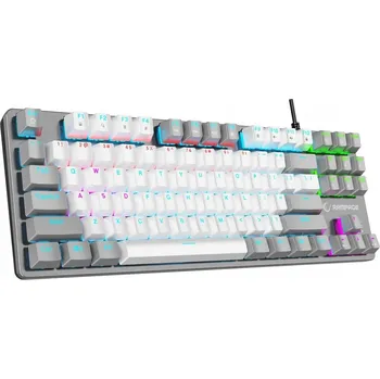 Klávesnice Mechanická klávesnice Rampage Snug RGB KRGD Red, bílo-šedá