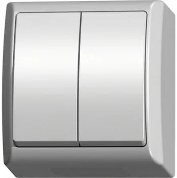 vypínač Dvojitý vypínač Klasik Ospel bílý ŁNH-2H/00