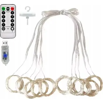 Vánoční dekorace SVĚTELNÝ ZÁVĚS LED na okno 300 LED 3M pro vánoční osvětlení, záclony