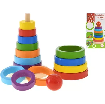 Hračka pro nejmenší Pyramida dřevěná Big Tree 16 dílků