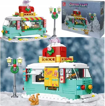 ostatní stavebnice VÁNOČNÍ STAVEBNÍ STAVEBNICE ZIMNÍ HORSKÁ KAVÁRNA 327 DÍLŮ FOODTRUCK