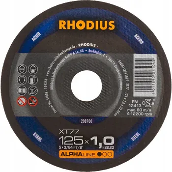 Řezný kotouč RHODIUS KOTOUČ 150x1,5x22,23 F41 XT77 ALPHA OCEL
