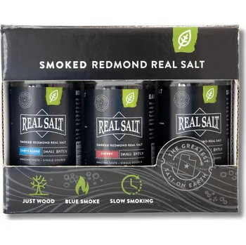 Kuchyňská sůl REDMOND | Dárková sada uzených solí jedinečný dárek pro všechny gurmány, neskutečná chuť a vůně