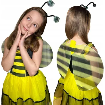 Karnevalový kostým KOSTÝM VČELKY KOSTÝM , ŠATY, ŠATY , TYKADLA NA KARNEVALOVÝ PLES 122 128