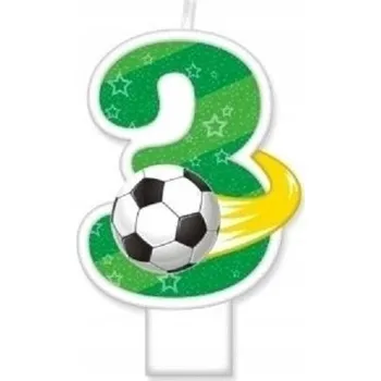 Dortová svíčka Narozeninová svíčka MK Trade SF-159-3 zelená číslice 3