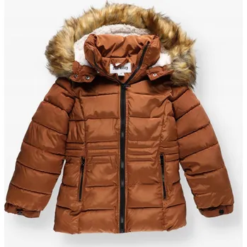 Chlapecká bunda HNĚDÁ PROŠÍVANÁ BUNDA O3A1408AE-PECAN