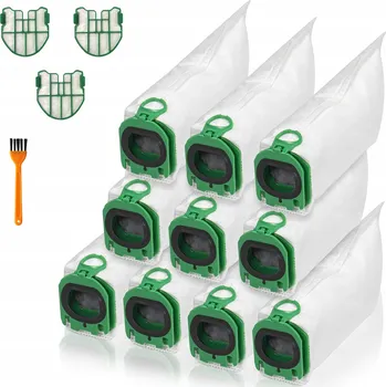 Sáček do vysavače 10 x prémiové filtrační sáčky pro Vorwerk Kobold VB100 FP100 + 3 FILTRY