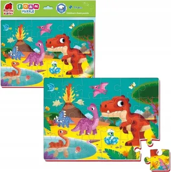 Puzzle Pěnové puzzle s lampičkami - Dinosauři