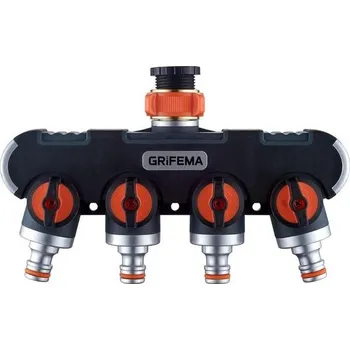 4cestný rozdělovač GRIFEMA, 3/4palcový a 1/2palcový rozdělovač pro připojení vody, 4 zařízení lze