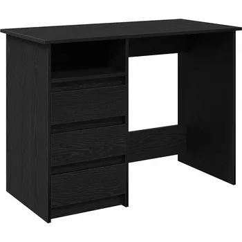 Psací stůl VidaXL Psací stůl, černý, 102x50x75 cm, dřevěný materiál