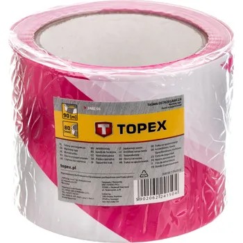 Lepicí páska Výstražná páska Topex 24B150 80 mm x 90 m