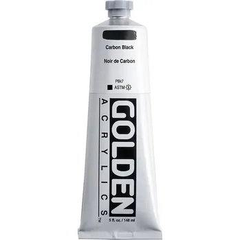 Vodová barva Akrylová barva Golden Heavy Body - 1040 Carbon Black Objem: 148 ml