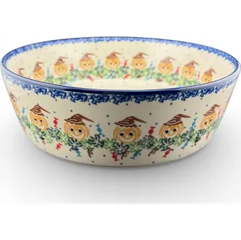 Miska jednoduchá 19 cm Dýně Halloween dek. 1483X Keramika Bolesławiec