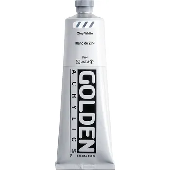 Vodová barva Akrylová barva Golden Heavy Body - 1415 Zinc White Objem: 148 ml