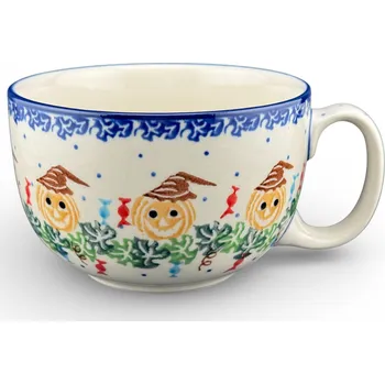 Šálek velký 350 ml Dýně halloween dek. 1483X Keramika Bolesławiec