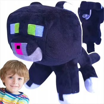 plyšák MINECRAFT Kočka Černá PLYŠÁK Postava ze hry PLYŠOVÝ MAZLÍČEK PŘÍTULNÍČEK