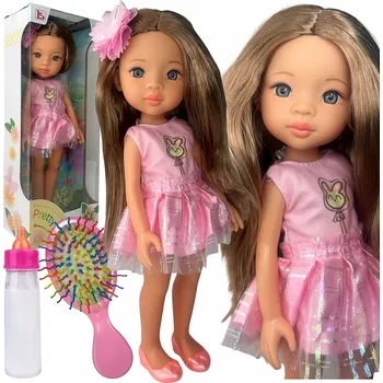 Panenka PANENKA MIMINKO S VLASOVÝMI GUMIČKAMI 32 CM, ŠPANĚLSKÉ DÁREK