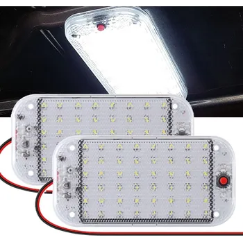 Osvětlení interiéru vozidel LED SVĚTLO DO INTERIÉRU AUTA BÍLÉ 48 LED 12V-85V