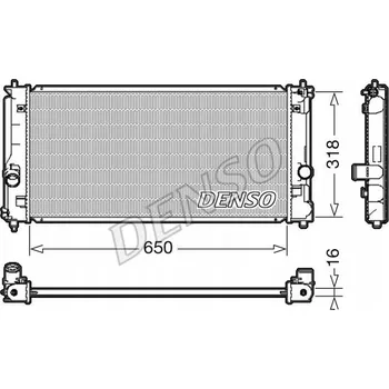 Chladič motoru Denso DRM50081 Chladič motoru, chlazení motoru