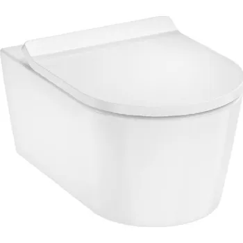 Klozet Hansgrohe Závěsné WC se sedátkem SoftClose, Rimless, AquaHelix Flush, EcoSmart, bílá - 60344450