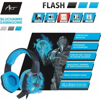Sluchátka Sluchátka přes uši Art FLASH